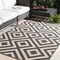 Diva At Home 3.5' x 5.5' Diamond Dart Espresso Black and Sandy Beige Area Throw Rug